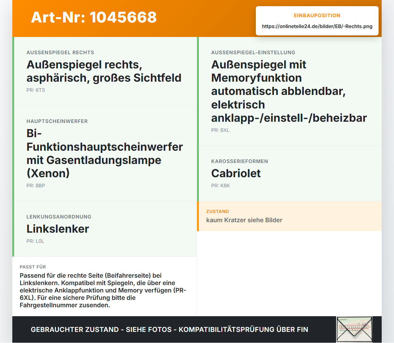 Audi A5 8F Cabrio 09-12 Blinker Blinkleuchte Rechts orig. Audi A5 8F Cabrio 09-12 25.08.2011 8K0949102C 171845... Vorschau 3