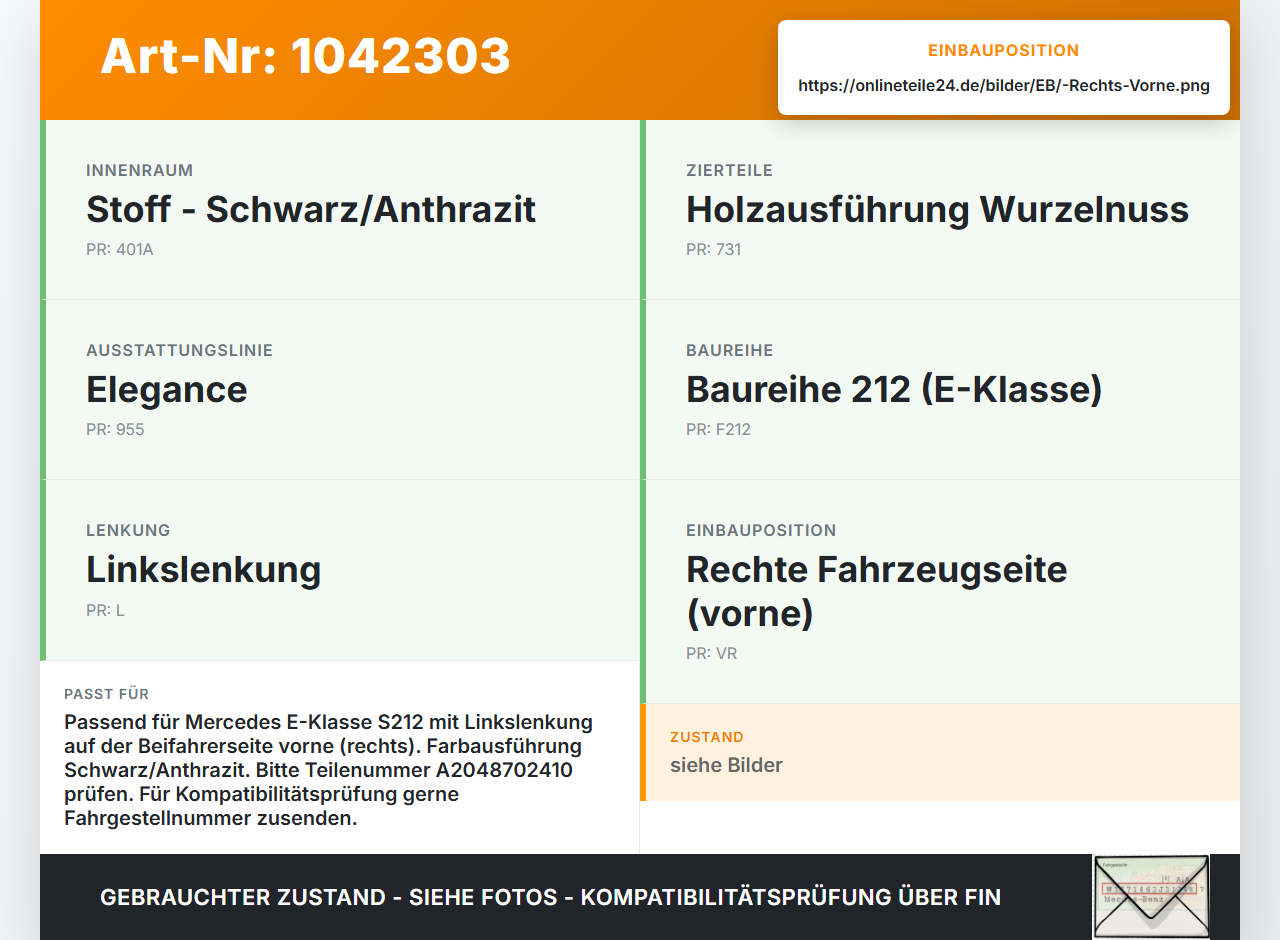 Mercedes S212 E350d 13-16 Schalter Zentralverriegelung ZV Rechts Vorne Mercedes S212 E350d 13-16 18.02.2010... Vorschau 3