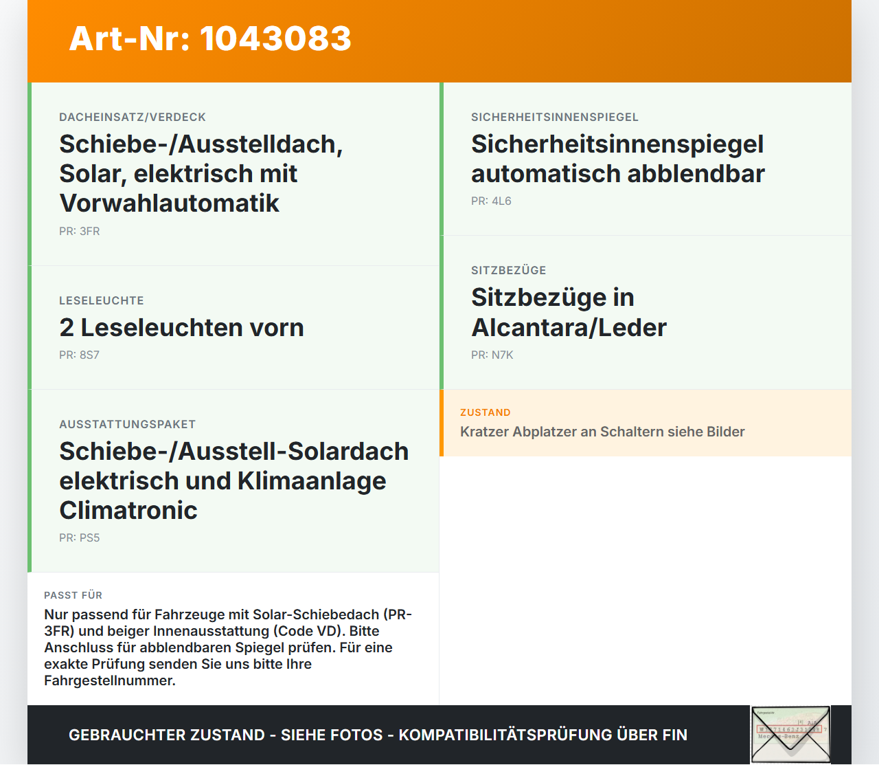 VW Passat 3C B6 05-10 Innenleuchte Innenraumleuchte Schiebedachregler VW Passat 3C B6 05-10 07.12.2006 1K0947106E... Vorschau 3