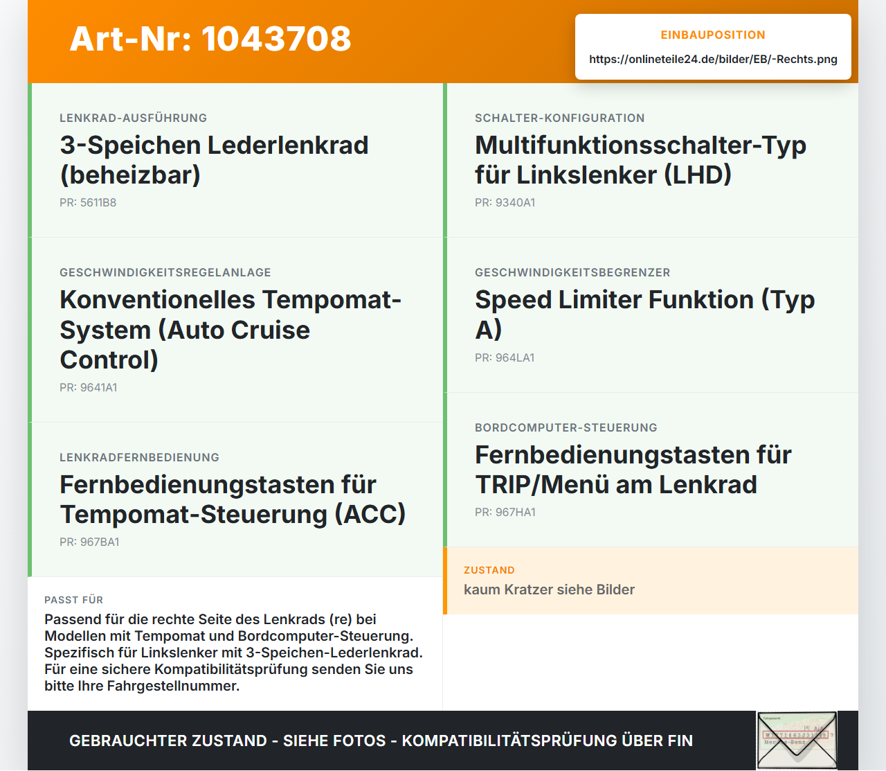 Hyundai I30 PD 20-25 Lenkradschalter Multifunktionstasten Schalter für Lenkrad Rechts Hyundai I30 PD 20-25... Vorschau 3