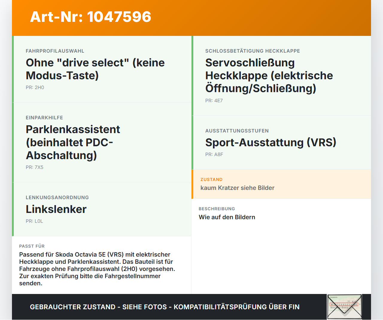 Skoda Octavia VRS III 5E 12-16 Blende mit Schaltern Öffner für Heckklappe PDC off Parkpilot Skoda Octavia VRS III... Vorschau 3