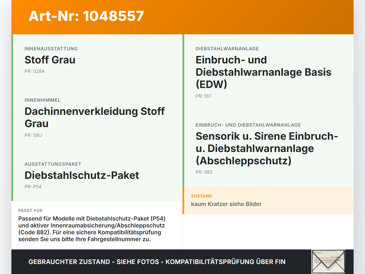 Mercedes W176 A200 12-15 Schalter Abschleppschutz und Alarm Off Mercedes W176 A200 12-15 05.11.2012 A1728208710... Vorschau 3