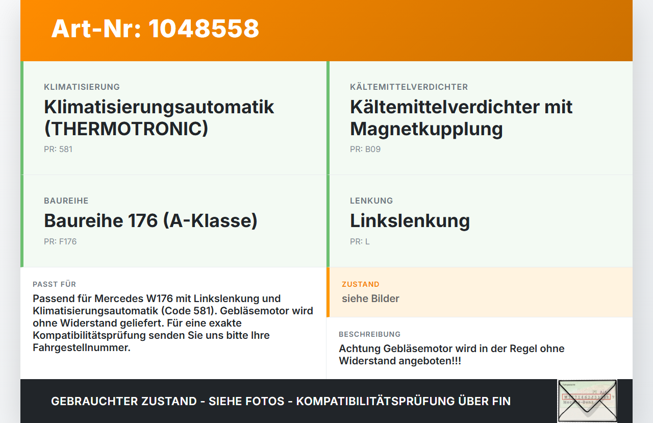 Mercedes W176 A200 12-15 Gebläsemotor Lüftermotor Heizungsgebläse Mercedes W176 A200 12-15 05.11.2012 A2469064200... Vorschau 3