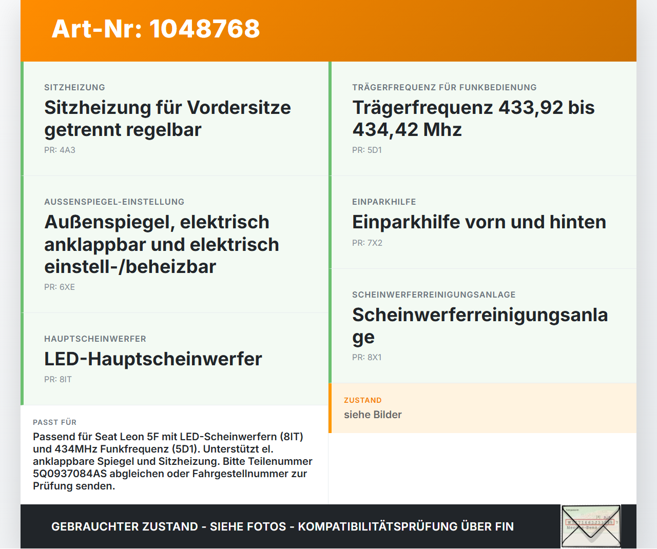 Seat Leon 5F 12-16 Bordnetzsteuergerät BCM Zentralelektrik Seat Leon 5F 12-16 17.12.2015 5Q0937084AS 5WK50913-E... Vorschau 3