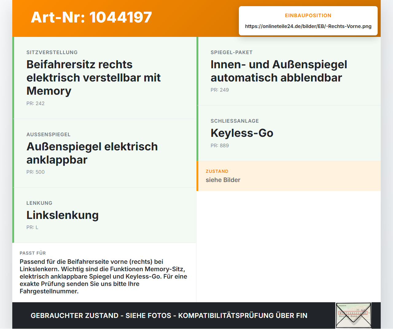 Mercedes X204 08-12 Türsteuergerät Steuergerät SG Tür Rechts Vorne Mercedes X204 08-12 04.12.2009 A2128203685... Vorschau 3