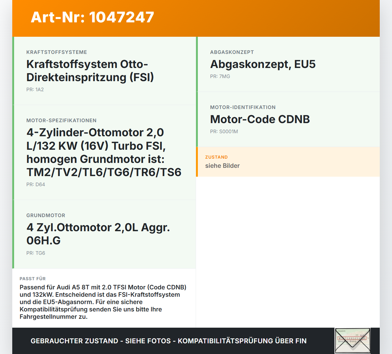 Audi A5 8T S-Line 07-12 2,0 132KW Einspritzpumpe Hochdruckpumpe Benzinpumpe Audi A5 8T S-Line 07-12 24.06.2009... Vorschau 3