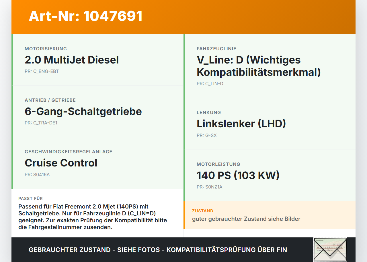 Fiat Freemont 11-16 Mjet 2,0DS 103KW Gaswertgeber Gaspedal Fiat Freemont 11-16 05.01.2012  K04891585AE 04891585AC... Vorschau 3