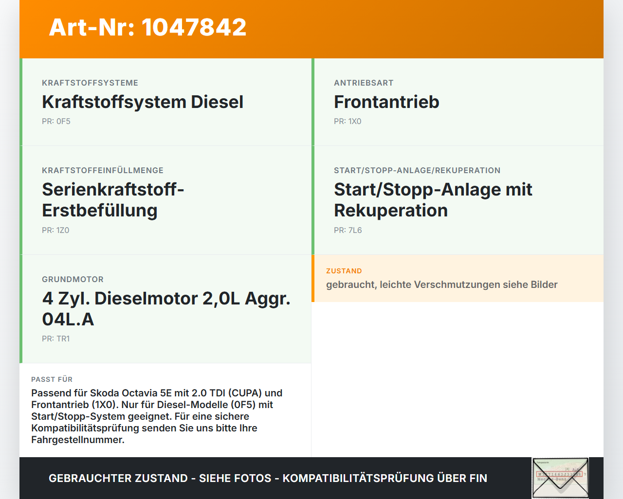 Skoda Octavia VRS III 5E 12-16 TDI 2,0 110KW Kraftstoffpumpe Tankgeber Skoda Octavia VRS III 5E 12-16 18.12.2014... Vorschau 3