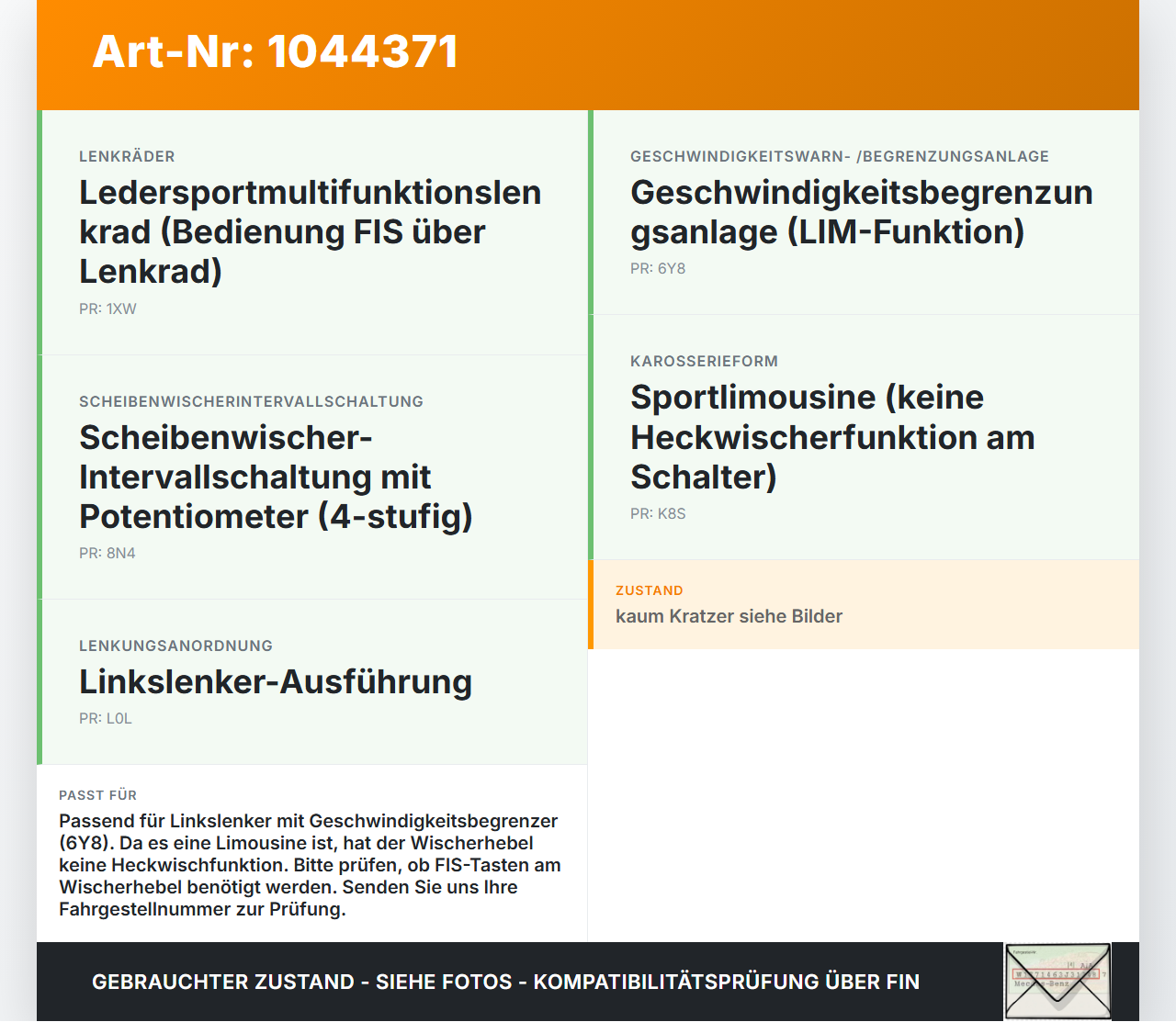 Audi A3 8V 8VS 16-20 Lenkstockschalter Blinker Wischer Kombischalter Audi A3 8V 8VS 16-20 18.12.2019 82A953521CF... Vorschau 3