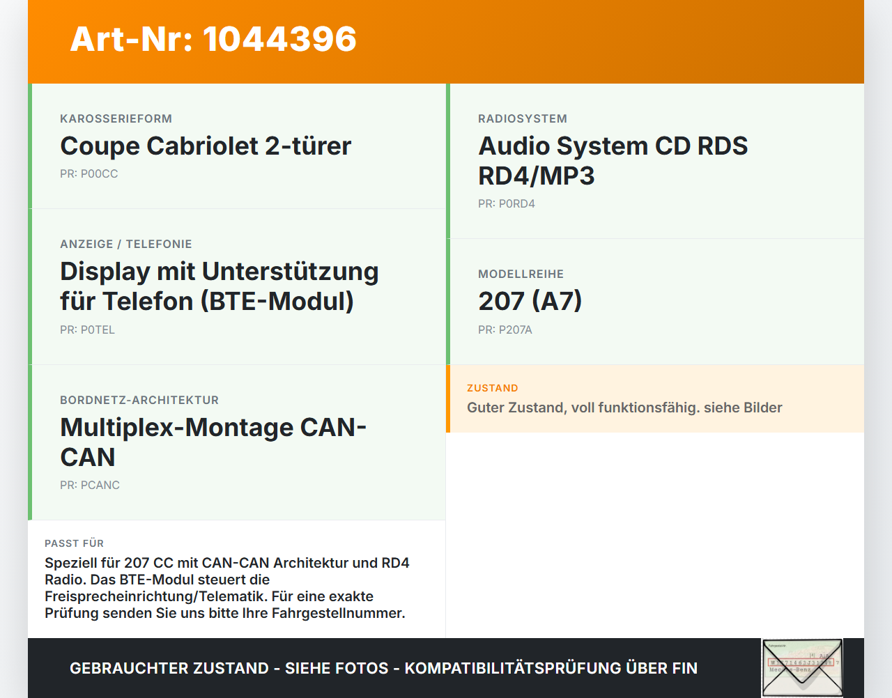 Peugeot 207 CC 07-09 Steuergerät ECU Modul BTE A76 CEM00 Peugeot 207 CC 07-09 30.09.2008 gebraucht Vorschau 3