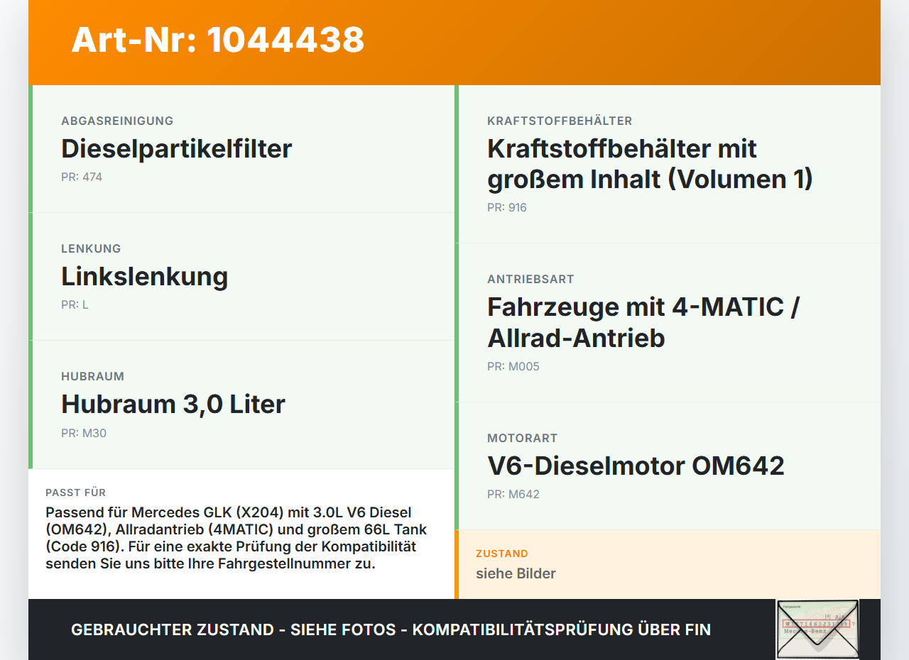 Mercedes X204 08-12 3.0 165KW Kraftstoffpumpe Kraftstoff Förderpumpe Tankgeber Mercedes X204 08-12 04.12.2009... Vorschau 3
