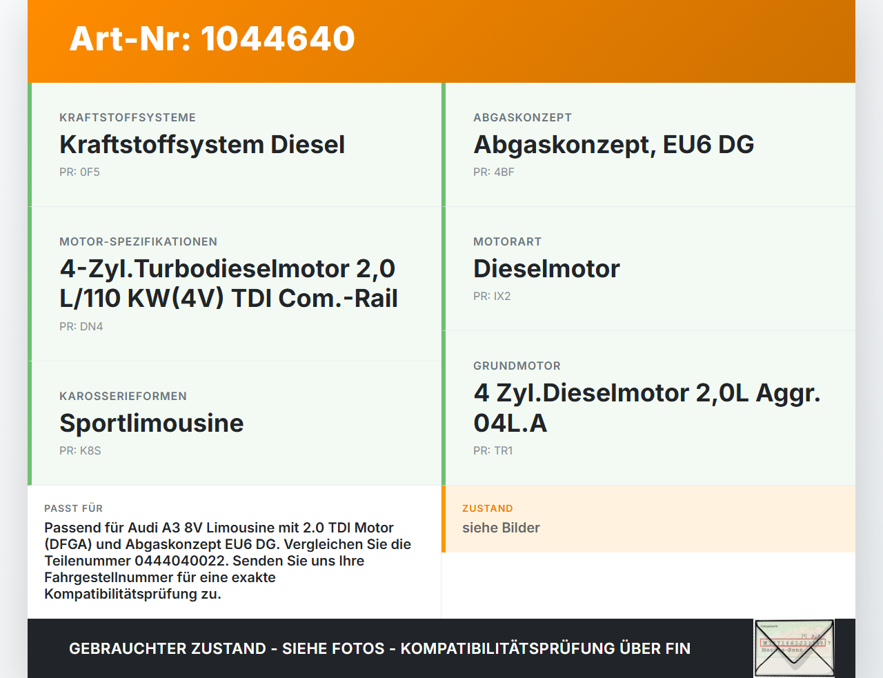 Audi A3 8V 8VS 16-20 TDI 2,0 110KW Tank AdBlue Additiv mit Pumpe Audi A3 8V 8VS 16-20 18.12.2019 5Q0131877G... Vorschau 3