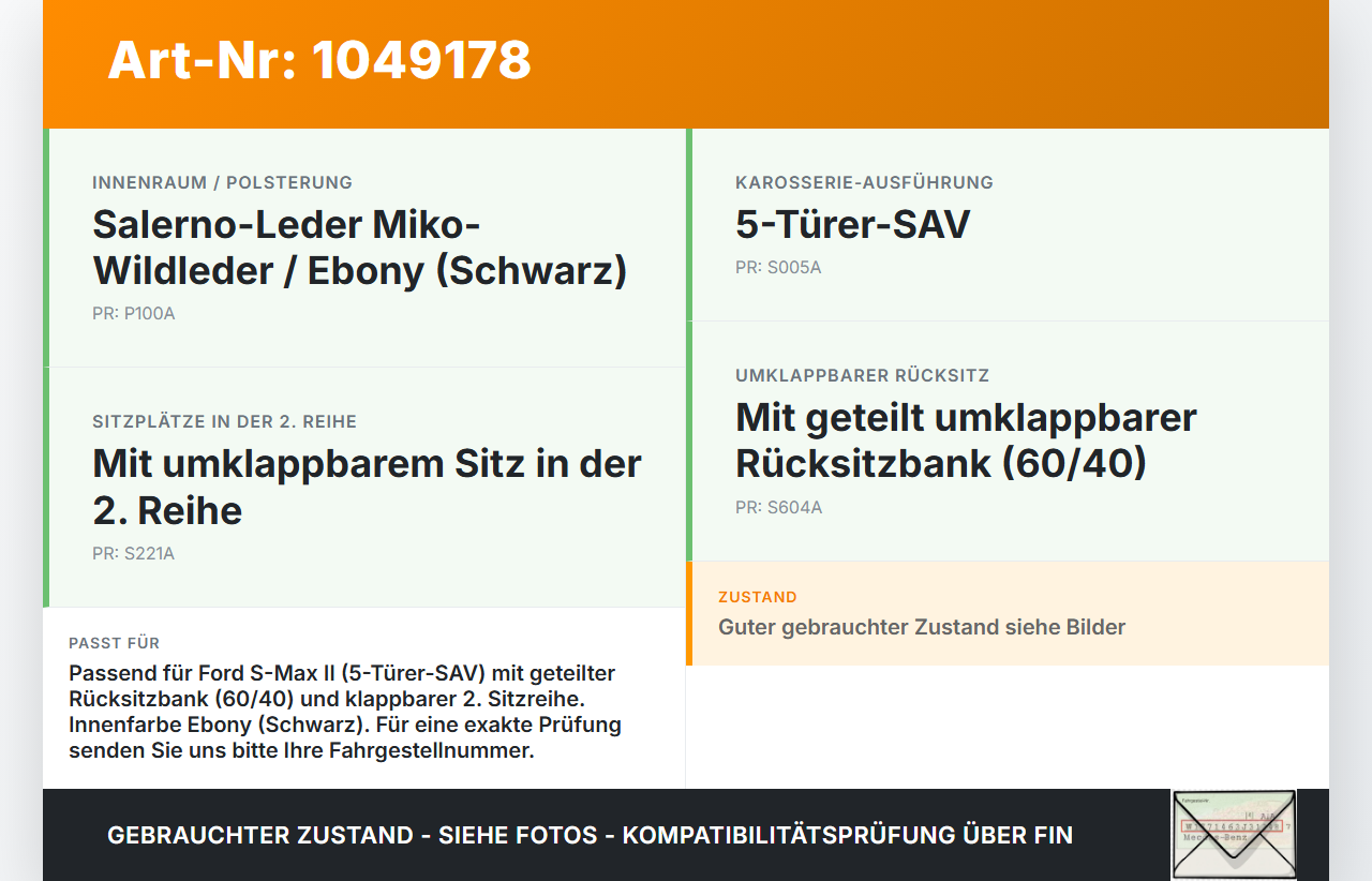 Ford S-Max II CK 15-19 Schalter Sitzklappfuntion mittlere Reihe Ford S-Max II CK 15-19 19.12.2015... Vorschau 3