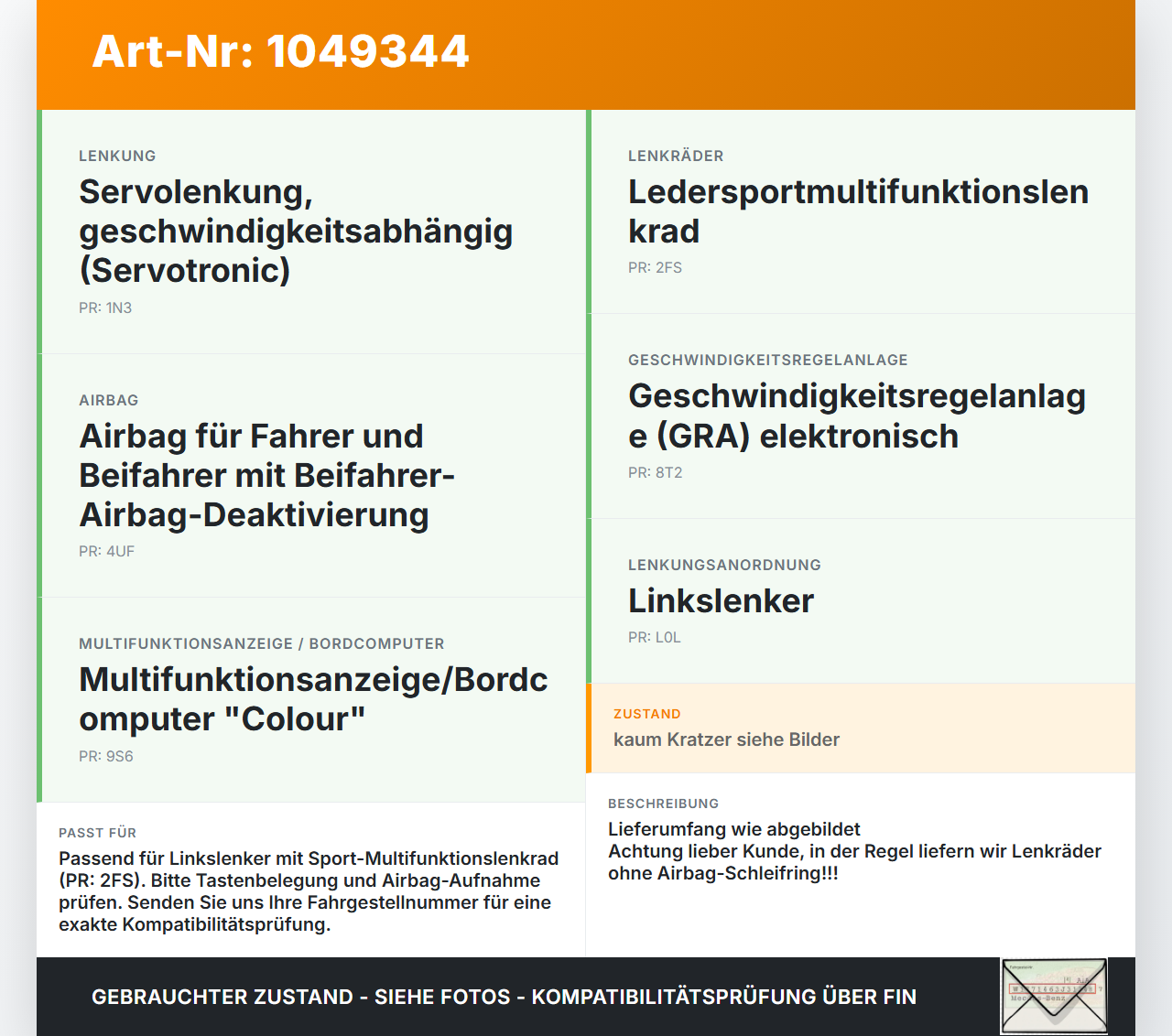 Skoda Octavia III 5E 12-17 Lenkrad Airbaglenkrad Lederlenkrad Sport Skoda Octavia III 5E 12-17 04.12.2018... Vorschau 3