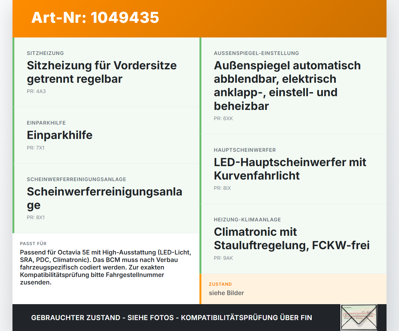 Skoda Octavia III 5E 12-17 SG Steuergerät für Karosserie BCM PQ37H Skoda Octavia III 5E 12-17 04.12.2018... Vorschau 3