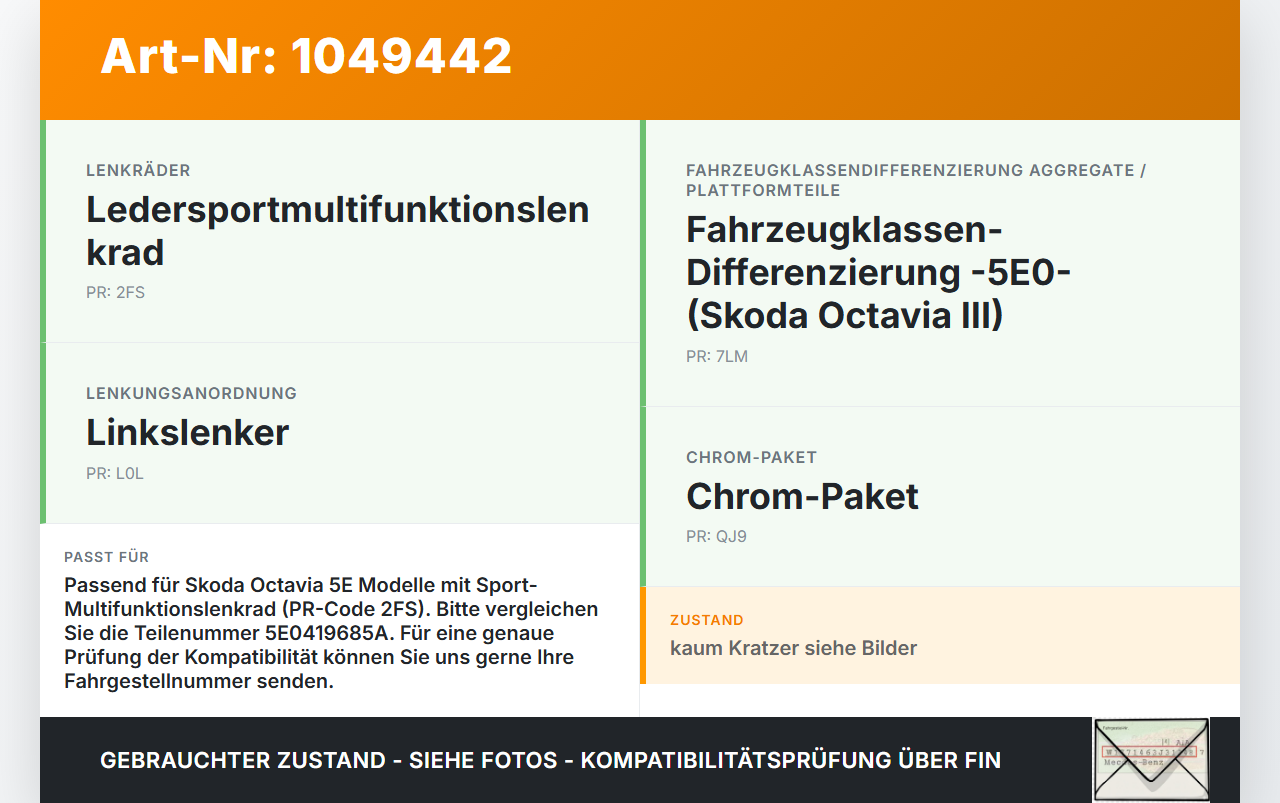 Skoda Octavia III 5E 12-17 Kombi Blende Innen Zierrahmen für Lenkrad Skoda Octavia III 5E 12-17 04.12.2018... Vorschau 3