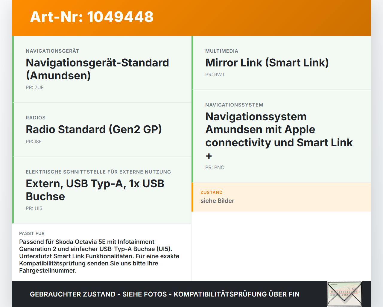 Skoda Octavia III 5E 12-17 TDI 2,0 110KW USB AUX Anschluss Audio Interface Buchse Skoda Octavia III 5E 12-17... Vorschau 3