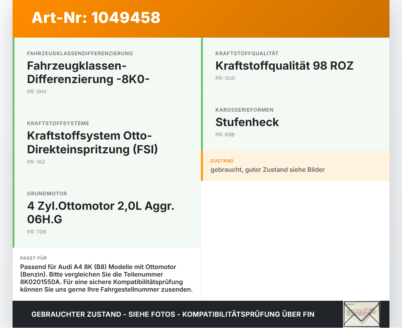 Audi A4 8K 07-11 Tankdeckel Verschluss Tankverschluss Audi A4 8K 07-11 08.06.2009 8K0201550A gebraucht Vorschau 3