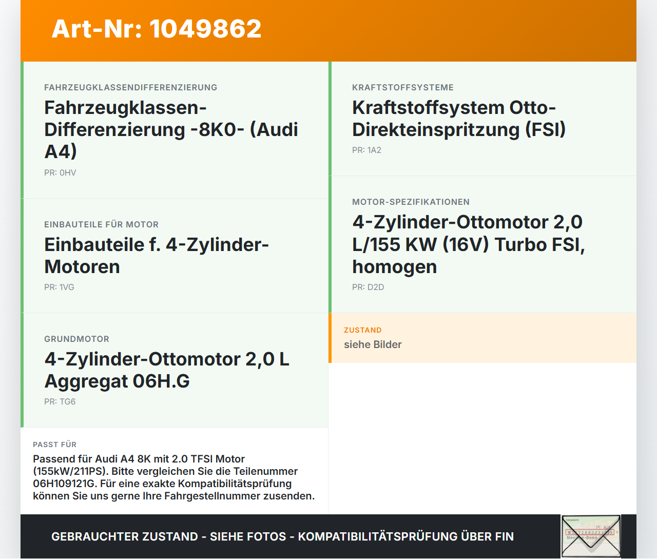 Audi A4 8K 07-11 2,0 155KW Verkleidung Abdeckung für Zahnriemen Audi A4 8K 07-11 08.06.2009 06H109121G V10-4898... Vorschau 3
