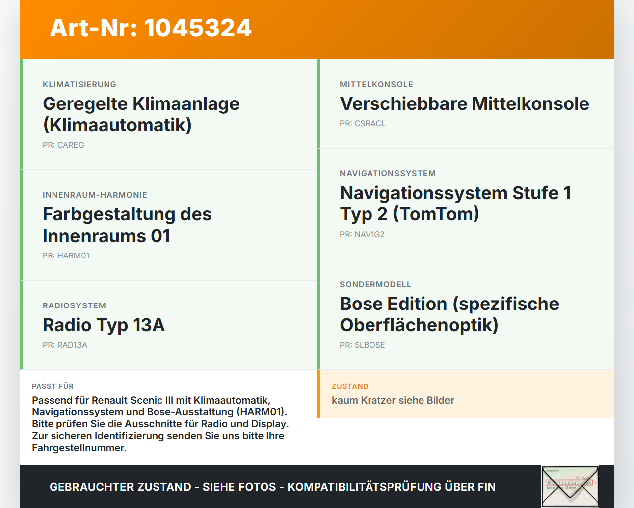 Renault Scenic III JZ 09-12 Blende Einbaurahmen Renault Scenic III JZ 09-12 30.08.2011 gebraucht Vorschau 3