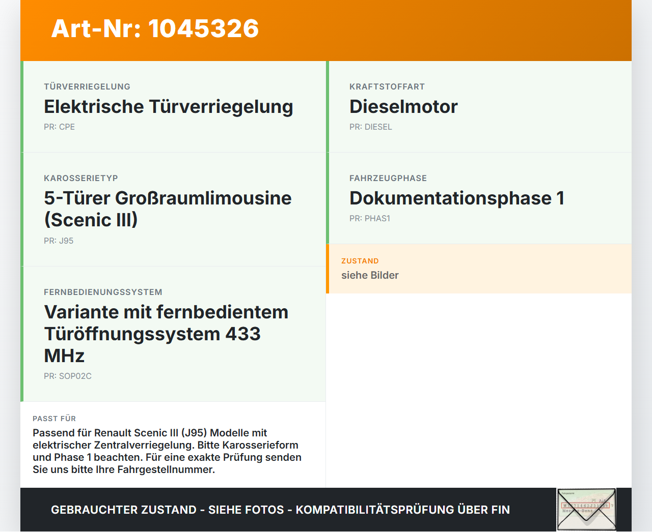 Renault Scenic III JZ 09-12 Tankdeckel Stellmotor Tankklappenmotor Renault Scenic III JZ 09-12 30.08.2011... Vorschau 3