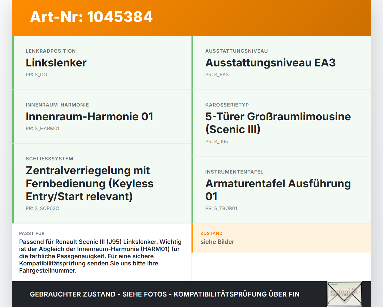 Renault Scenic III JZ 09-12 Schalter Start Stop On Off Anlassschalter Renault Scenic III JZ 09-12 30.08.2011 gebraucht Vorschau 3