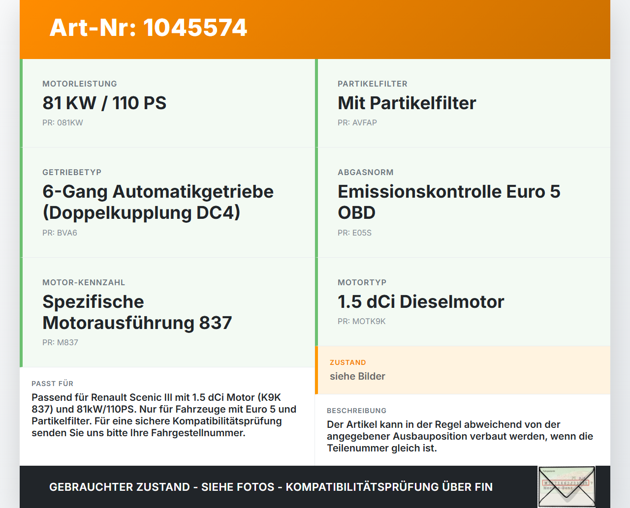 Renault Scenic III JZ 09-12 dCi 1,5 81KW Ansaugrohr Ladeluftschlauch Luftschlauch Renault Scenic III JZ 09-12... Vorschau 3