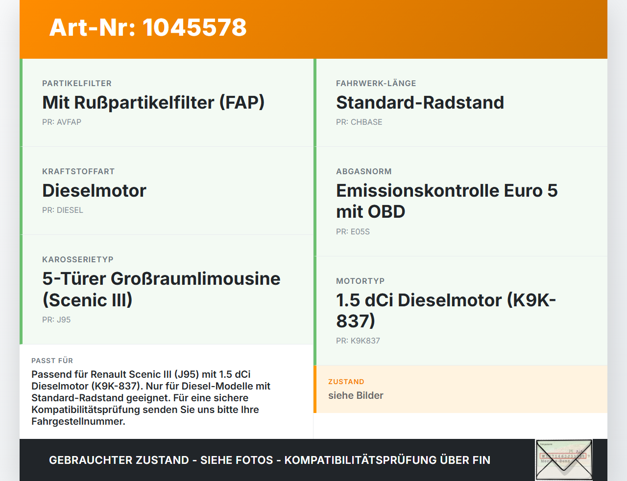 Renault Scenic III JZ 09-12 dCi 1,5 81KW Kraftstoffpumpe Kraftstoff Förderpumpe Tankgeber Renault Scenic III JZ... Vorschau 3