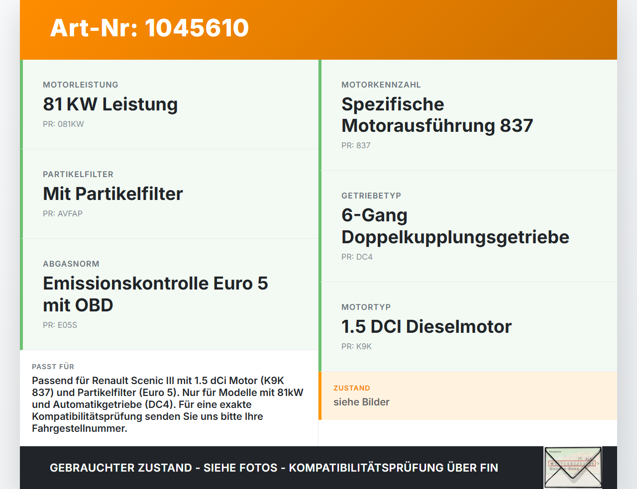 Renault Scenic III JZ 09-12 dCi 1,5 81KW K9K Abgaskrümmer mit Lambdasonde Renault Scenic III JZ 09-12 30.08.2011... Vorschau 3