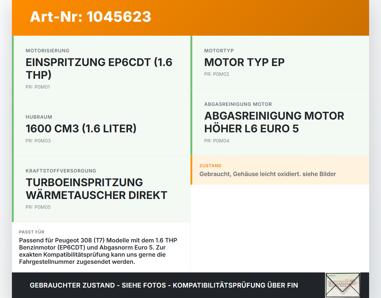 Peugeot 308 I CC 11-15 THP 1,6 115KW EP6CDT Ölfiltergehäuse Gehäuse Halter für Ölfilter Peugeot 308 I CC 11-15... Vorschau 3