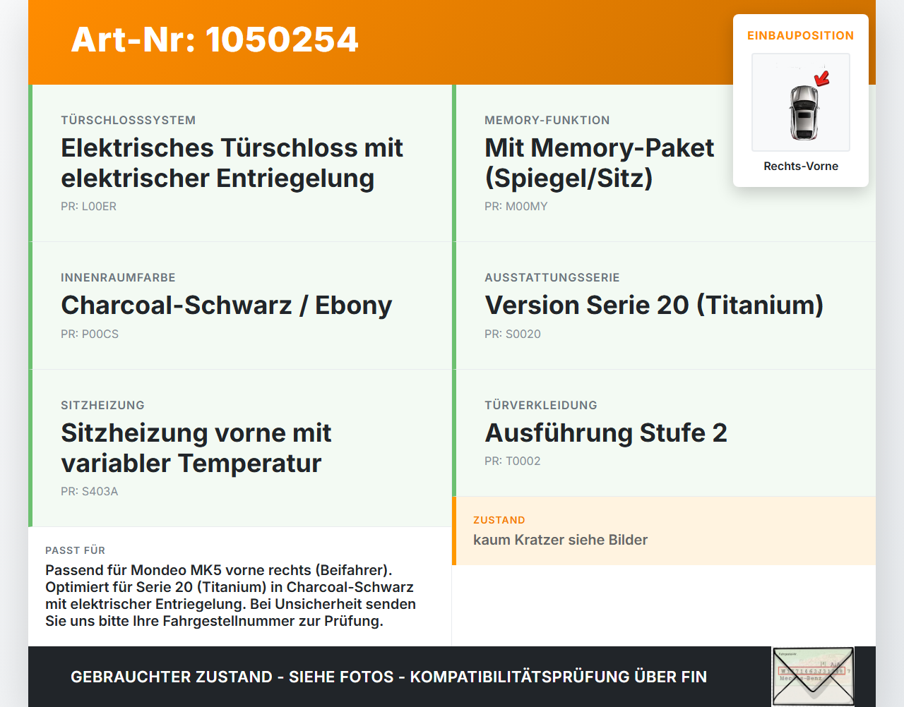 Ford Mondeo 5 V CF 14-19 Kombi Türgriff Griffmuschel Griff Innen Rechts Vorne Ford Mondeo 5 V CF 14-19 09.12.2015... Vorschau 3