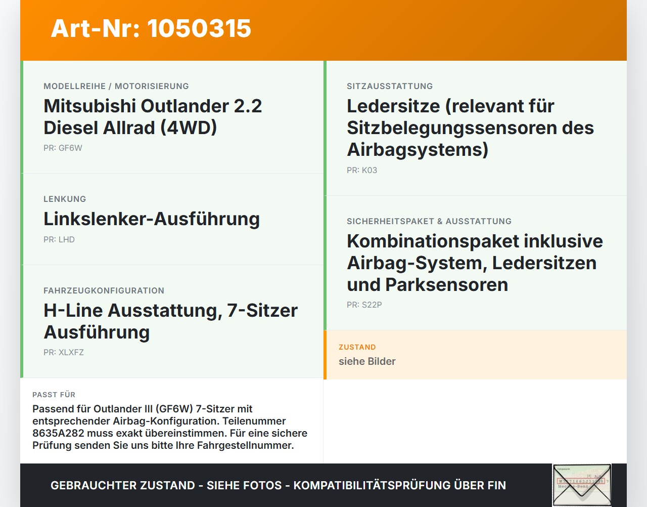 Mitsubishi Outlander III 15-18 Airbag Steuergerät Airbagsteuergerät Mitsubishi Outlander III 15-18 25.10.2012... Vorschau 3