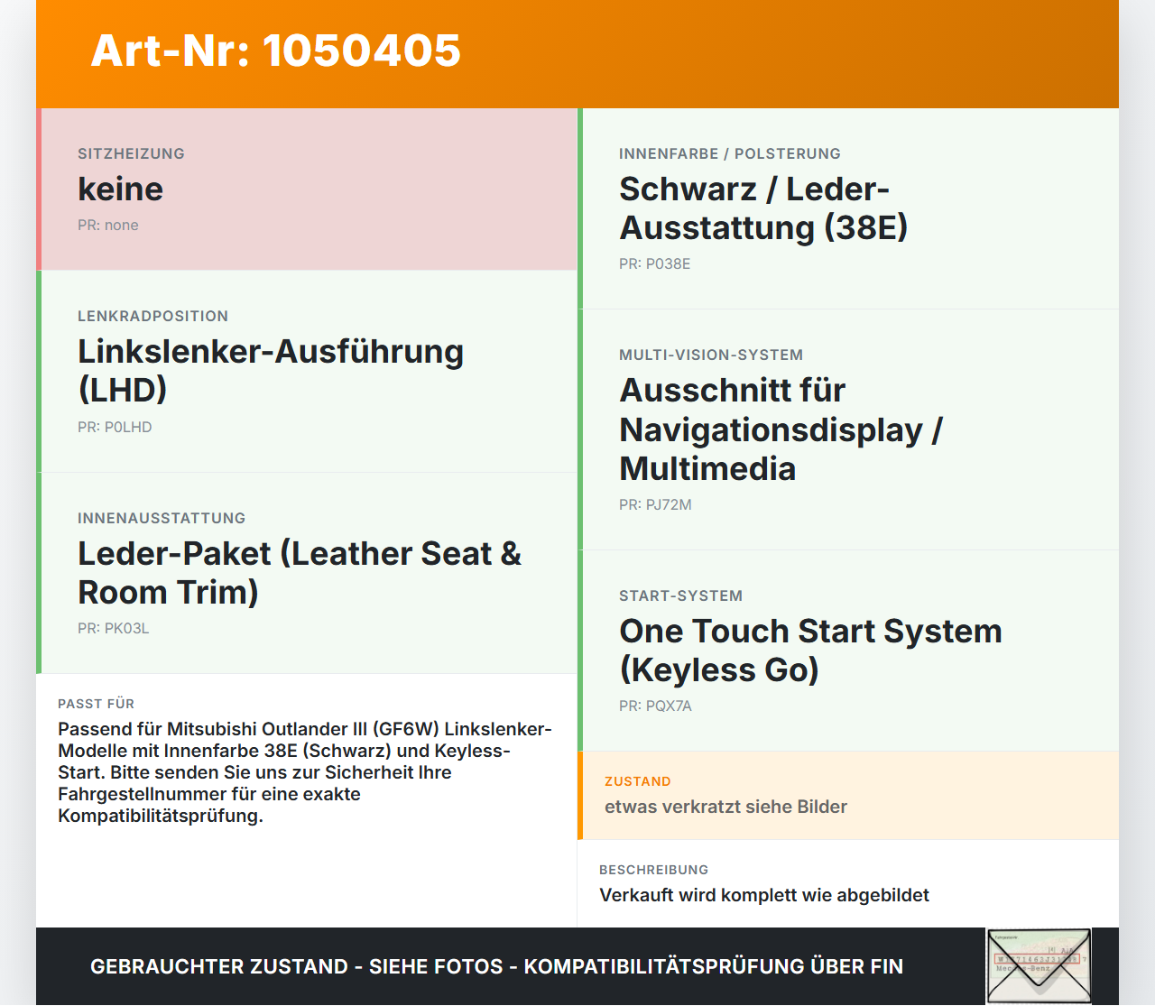 Mitsubishi Outlander III 15-18 Armaturenbrett Panel komplett Mitsubishi Outlander III 15-18 25.10.2012 8000A513XA... Vorschau 3