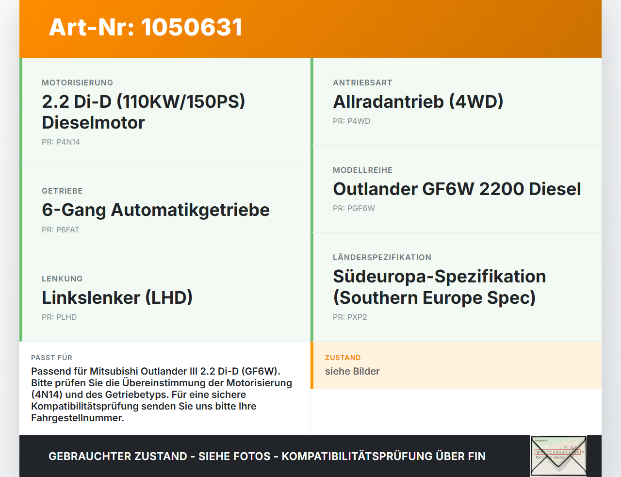 Mitsubishi Outlander III 15-18 2,2d 110KW Abgaskühlung Wärmetauscher für AGR Mitsubishi Outlander III 15-18... Vorschau 3