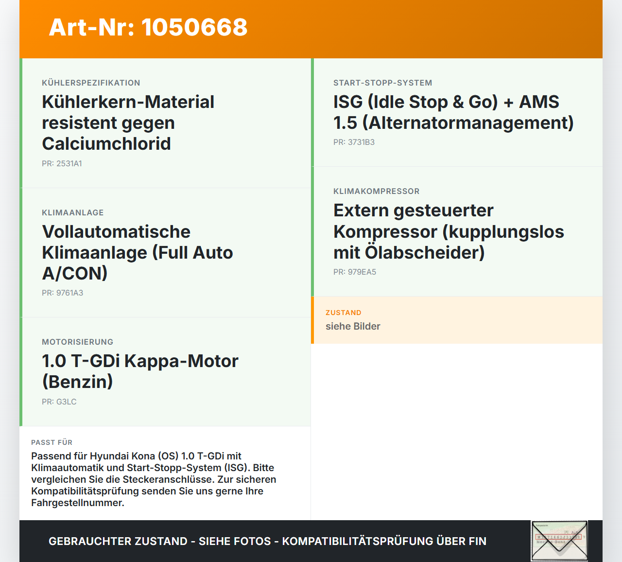 Hyundai Kona OS 17-20 T-GDi 1,0 88KW Lüftersteuergerät Kühlerlüfter Hyundai Kona OS 17-20 03.08.2018 25385D9000... Vorschau 3