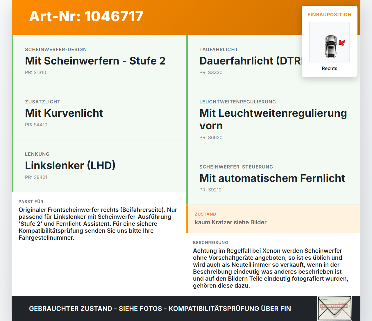 Ford Fiesta VII 17-21 Scheinwerfer Frontscheinwerfer Rechts orig. Ford Fiesta VII 17-21 12.07.2017 H1BB-13100-CJ... Vorschau 3