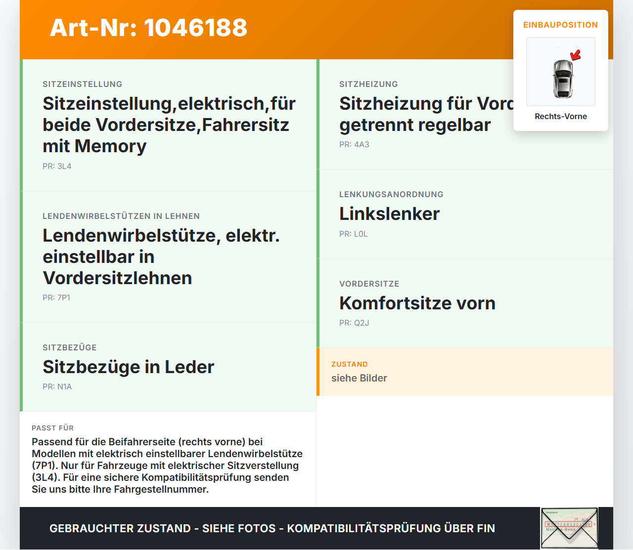 Skoda Superb 3T4 08-13 Lendenwirbelstütze Schalter Sitz Rechts Vorne Skoda Superb 3T4 08-13 20.06.2008 8E0959777B... Vorschau 3