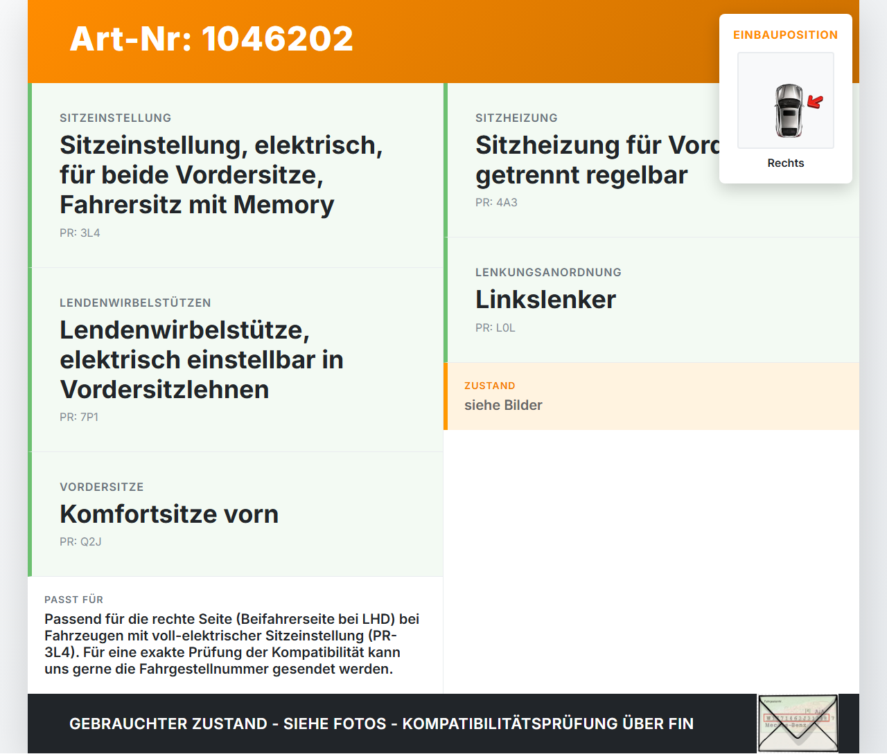 Skoda Superb 3T4 08-13 Antrieb Sitzverstellung Stellmotor Höhenverstellung Rechts Skoda Superb 3T4 08-13 20.06.2008... Vorschau 3