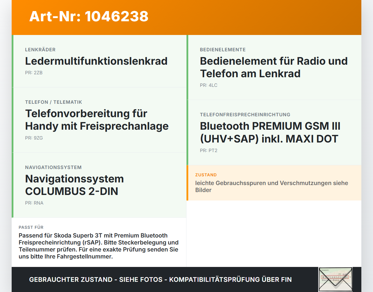 Skoda Superb 3T4 08-13 Bluetooth Interface Freisprecheinrichtung Steuergerät Skoda Superb 3T4 08-13 20.06.2008... Vorschau 3