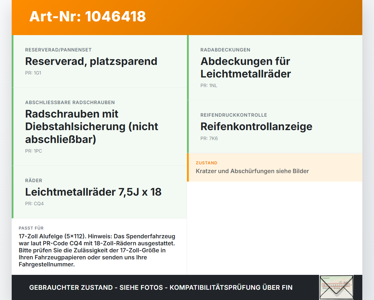Skoda Superb 3T4 08-13 1 x Felge Aluminiumfelge 17 Zoll 5X112 Skoda Superb 3T4 08-13 20.06.2008 3C0601025E gebraucht Vorschau 3