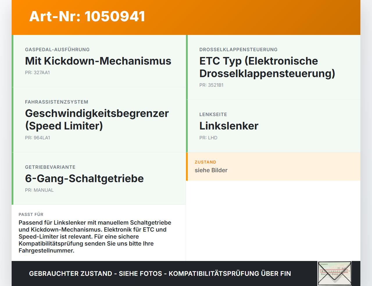 Hyundai Kona OS 17-20 T-GDi 1,0 88KW Gaspedal Gaswertgeber Hyundai Kona OS 17-20 03.08.2018 32700H8100 CN01563636... Vorschau 3