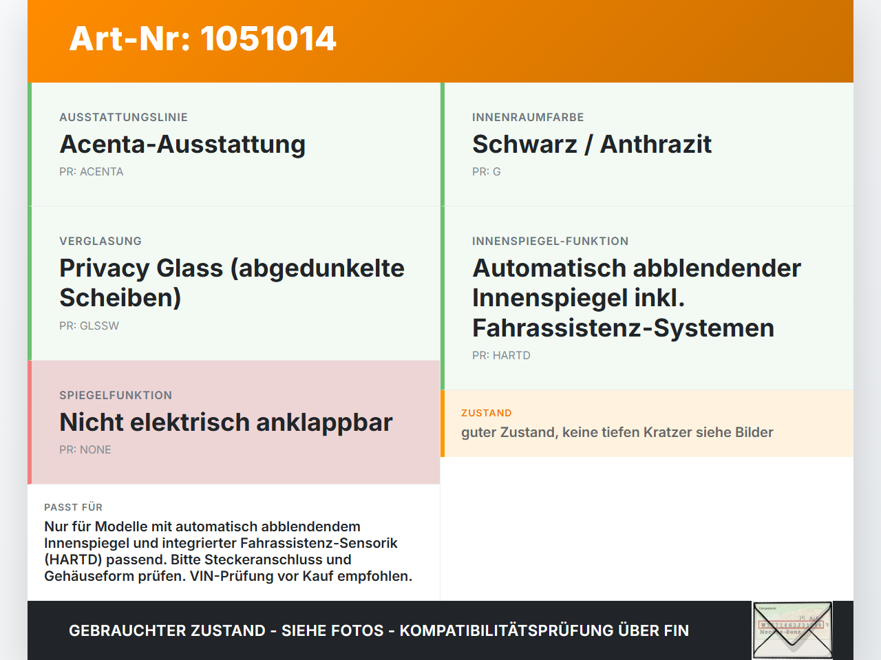 Nissan Qashqai II J11 17-21 Innenspiegel Rückspiegel Spiegel Innen Nissan Qashqai II J11 17-21 01.06.2017... Vorschau 3