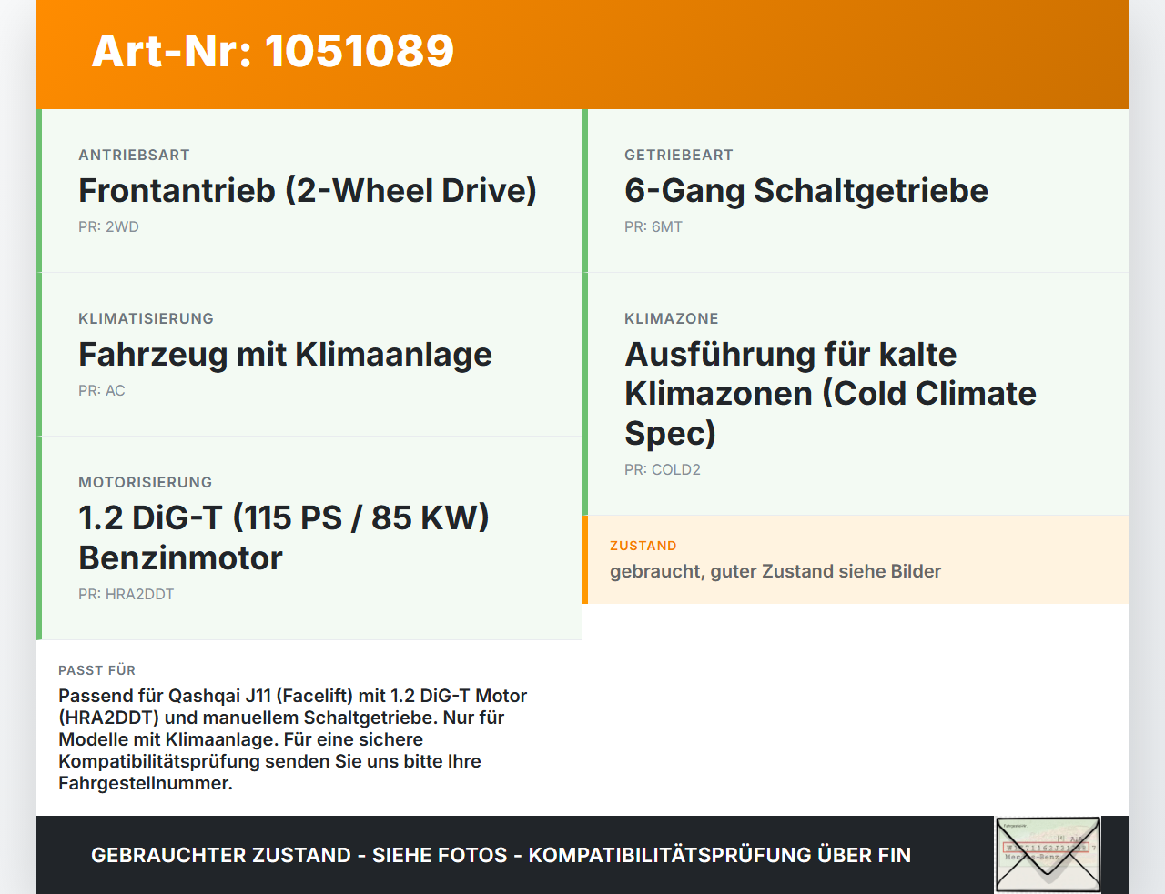 Nissan Qashqai II J11 17-21 DiG-T 1,2 85KW Wasserkühler Motorkühler Kühler Nissan Qashqai II J11 17-21 01.06.2017... Vorschau 3