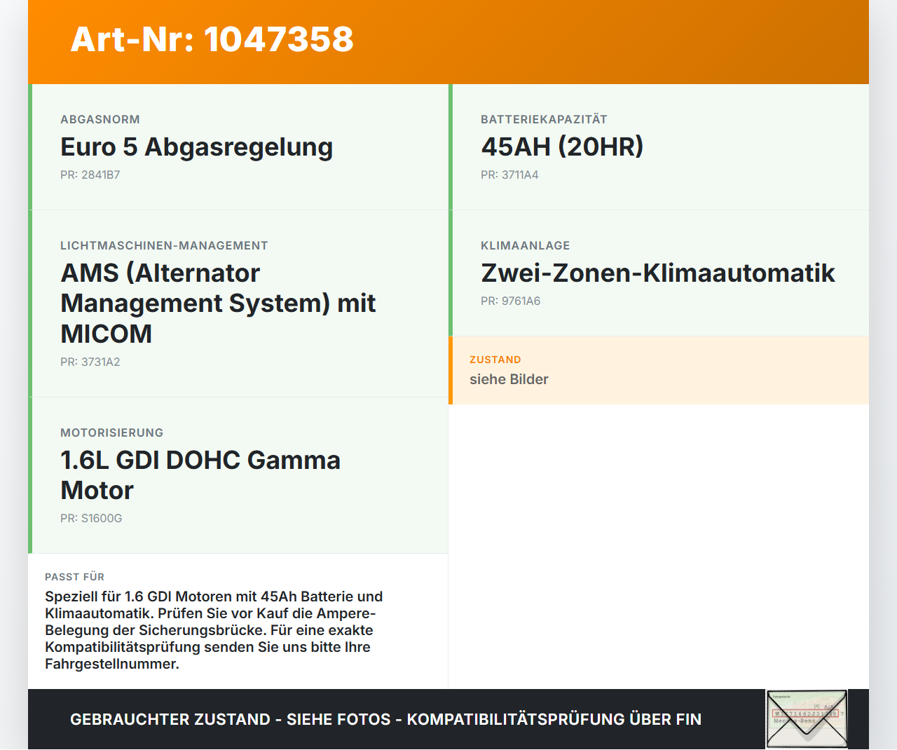 Kia Ceed JD 12-15 GDI 1,6 99KW Spannungsverteiler Schmelzsicherung Kia Ceed JD 12-15 28.03.2013 18790-01316 gebraucht Vorschau 3