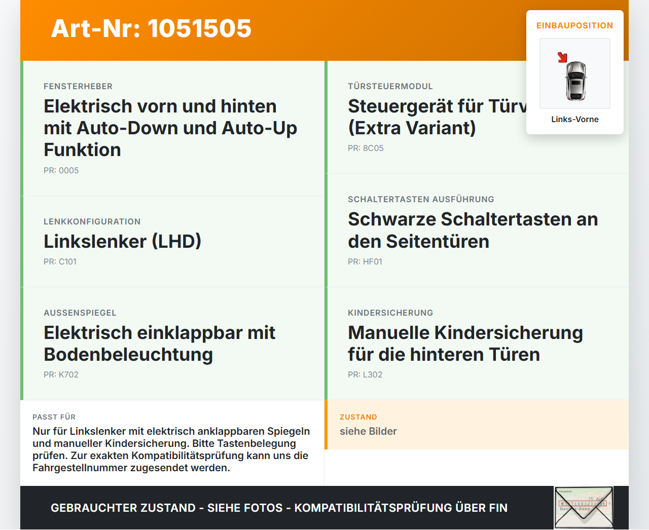Volvo XC60 156 13-17 Fensterheberschalter Schalter Links Vorne Spiegelklappfunktion Volvo XC60 156 13-17 23.11.2016... Vorschau 3