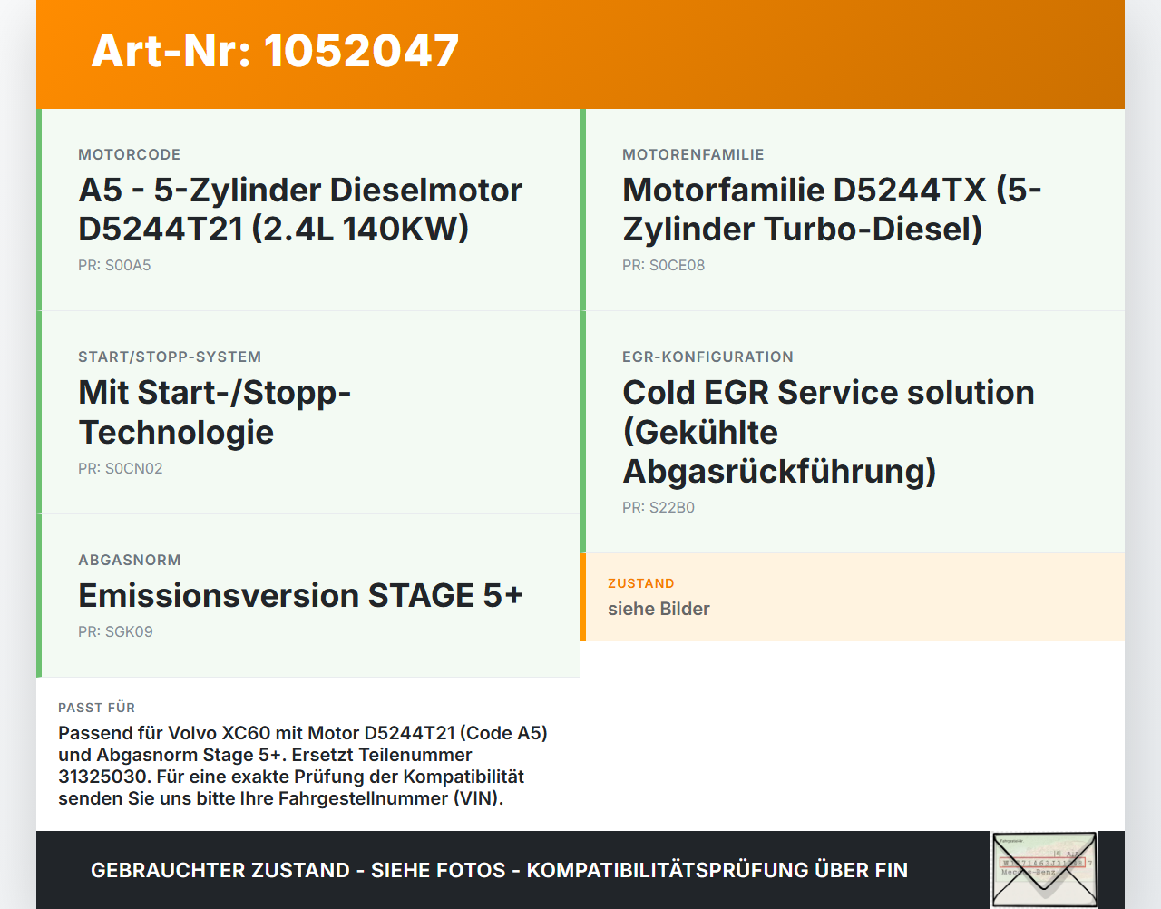 Volvo XC60 156 13-17 2,4 140KW D5244T21 Abgasrückführventil EGR AGR Ventil Volvo XC60 156 13-17 23.11.2016 36000998... Vorschau 3