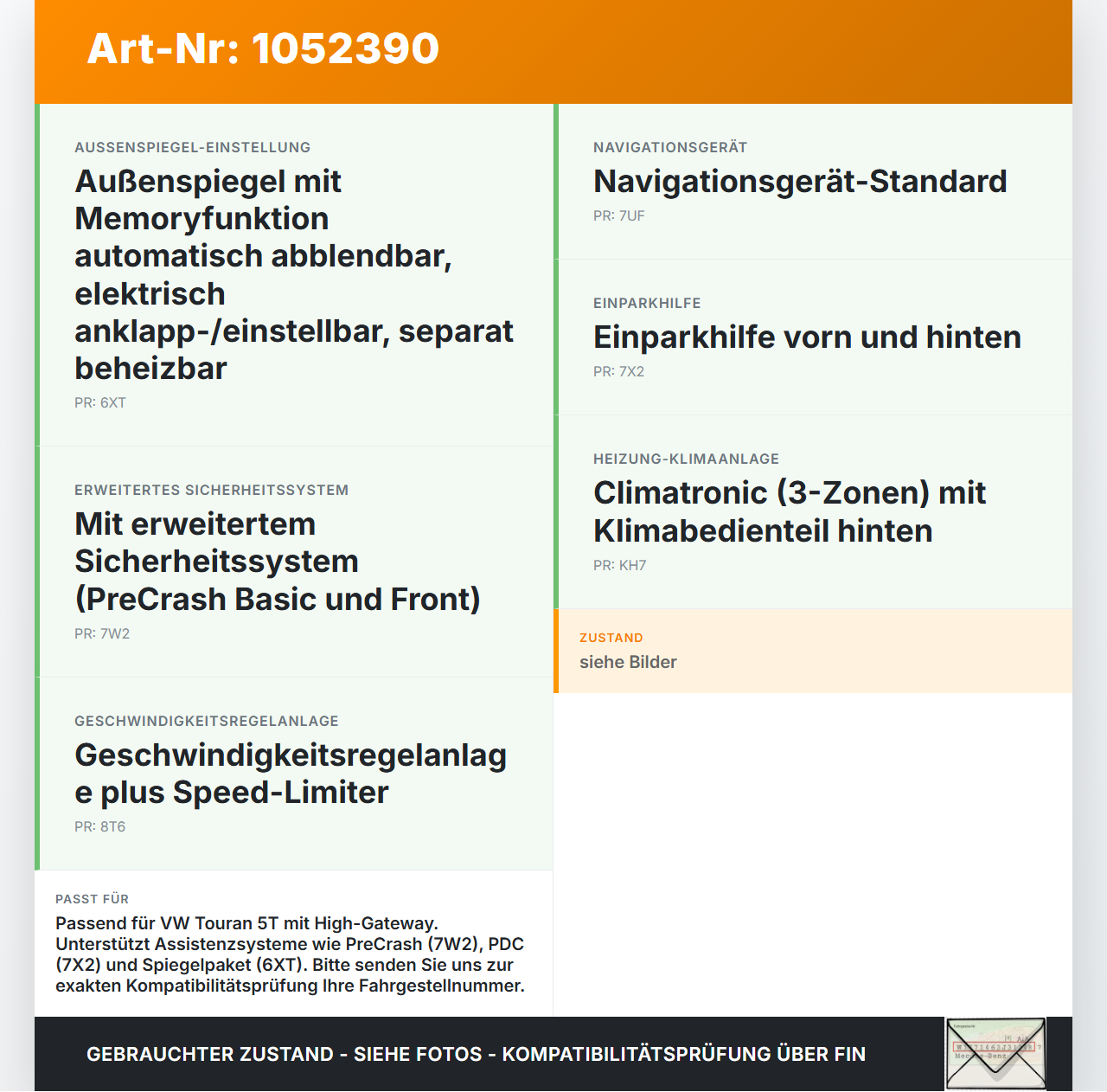 VW Touran II 5T 15-24 Steuergerät ECU SG GW MQB High VW Touran II 5T 15-24 12.05.2016 5Q0907530AJ 5Q0907530M... Vorschau 3