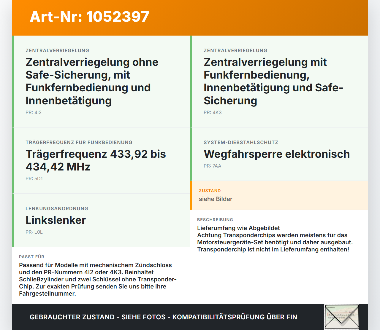 VW Touran II 5T 15-24 Zündschloss mit 2x Schlüssel Schließzylinder VW Touran II 5T 15-24 12.05.2016 107905855AF... Vorschau 3