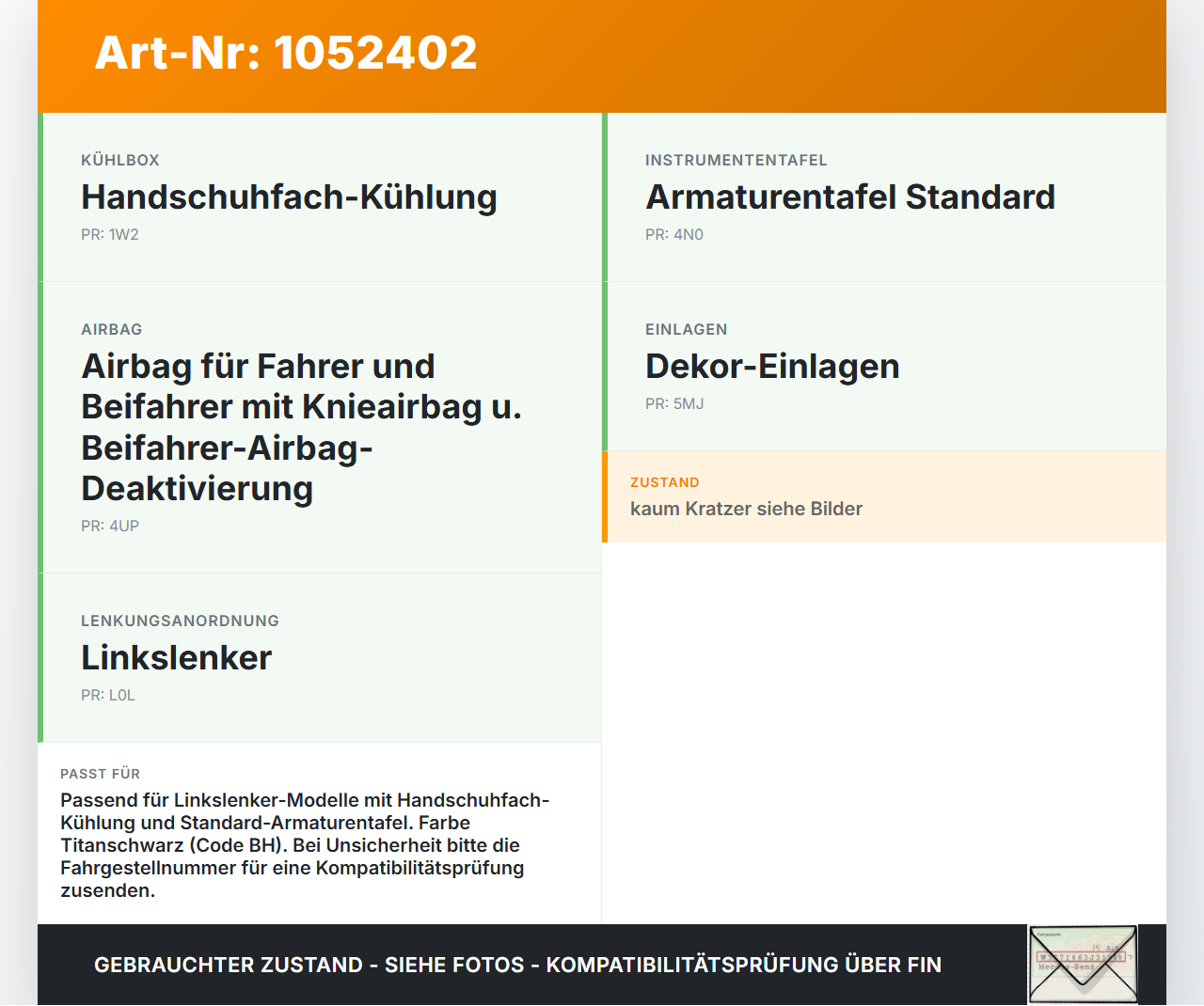 VW Touran II 5T 15-24 Handschuhfach Handschuhkasten Titanschwarz VW Touran II 5T 15-24 12.05.2016 5TB857101B gebraucht Vorschau 3