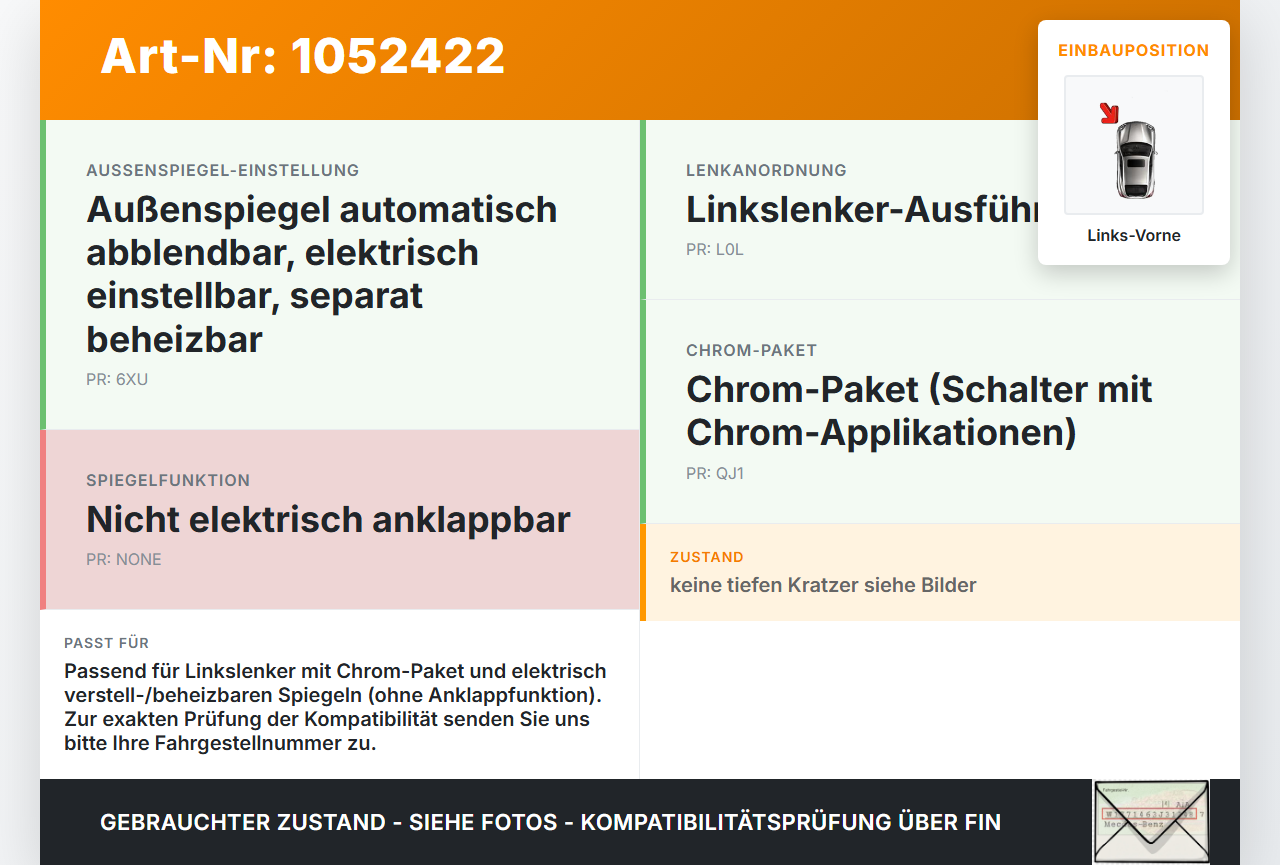 VW Passat 3C B7 10-14 Kombi Fensterheberschalter Schalter Links Vorne Spiegelverstellung VW Passat 3C B7 10-14... Vorschau 3